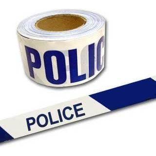 Barrier Police Tape (White/Blue Stripes) | Barrier by KHM Megatools Corp. Barrier Police Tape (White/Blue Stripes) | Barrier by KHM Megatools Corp.