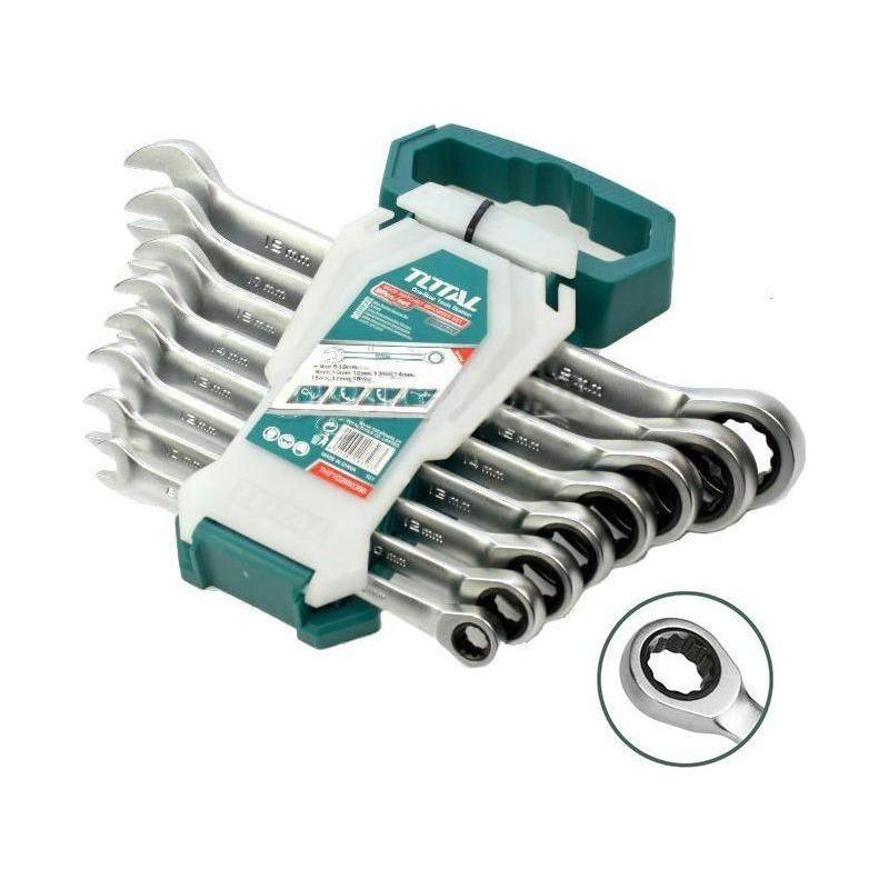 Total THT102RK086 8pcs Ratcheting Combination Wrench Set 8-19mm | Total by KHM Megatools Corp. Total THT102RK086 8pcs Ratcheting Combination Wrench Set 8-19mm | Total by KHM Megatools Corp.