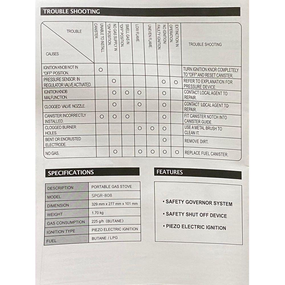 Sonic SPGR-808 2in1 Stainless Portable Gas Range (Butane/LPG) - KHM Megatools Corp. Sonic SPGR-808 2in1 Stainless Portable Gas Range (Butane/LPG) - KHM Megatools Corp.
