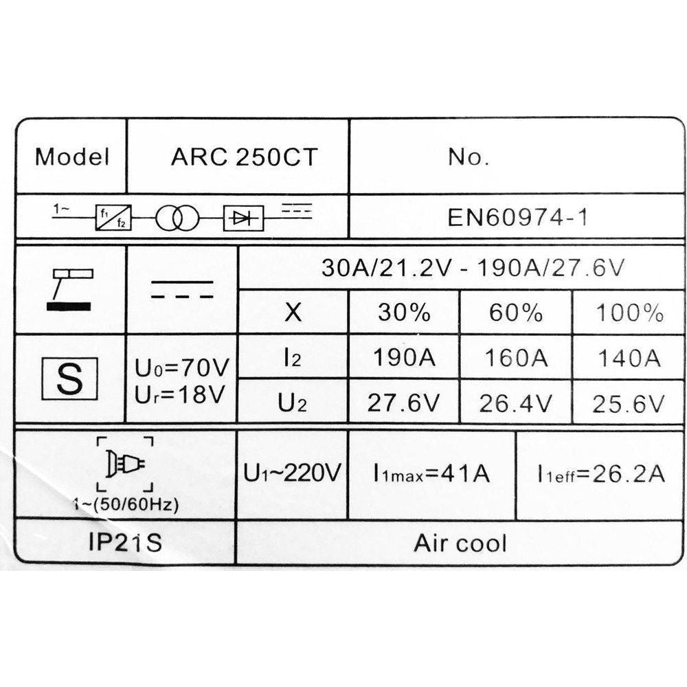 Rilon ARC 250CT DC Inverter Welding Machine - Goldpeak Tools PH Rilon Rilon ARC 250CT DC Inverter Welding Machine - Goldpeak Tools PH Rilon