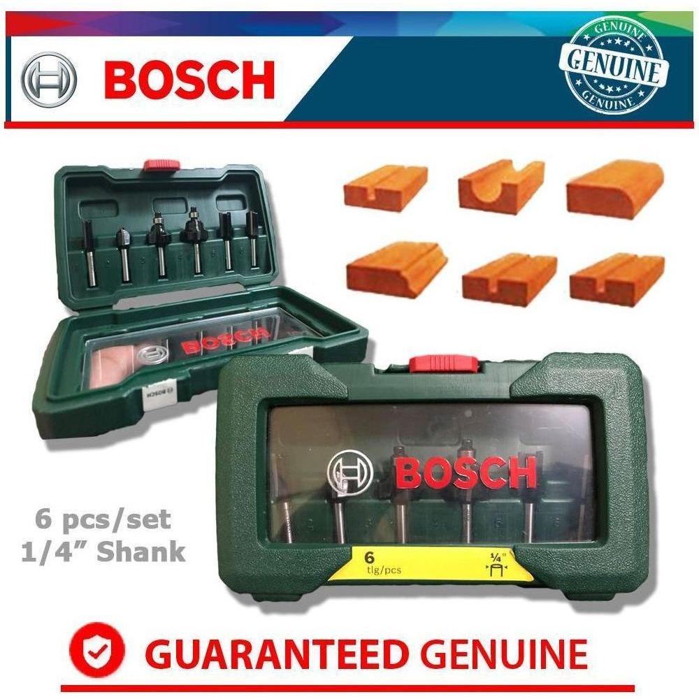 Bosch Router Bit Set 1/4" Shank (6pcs) - Goldpeak Tools PH Goldpeak Tools PH Bosch Router Bit Set 1/4" Shank (6pcs) - Goldpeak Tools PH Goldpeak Tools PH