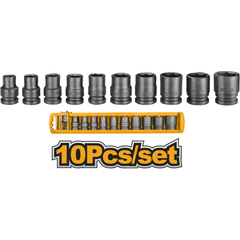 Ingco HKISSD12101 10pcs Impact Socket Wrench Set 1/2" Drive - KHM Megatools Corp.