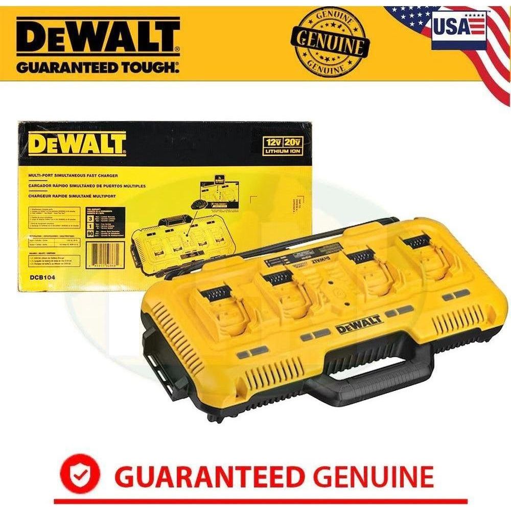 Dewalt DCB104 20V (18V) XR 4-Port Rapid Battery Charger - KHM Megatools Corp. Dewalt DCB104 20V (18V) XR 4-Port Rapid Battery Charger - KHM Megatools Corp.