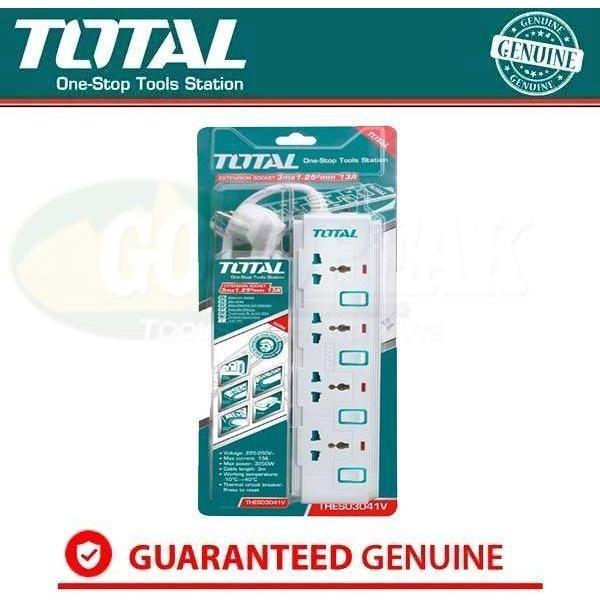 Total THES03041V Extension Cord Set (4 Sockets) - Goldpeak Tools PH Total Total THES03041V Extension Cord Set (4 Sockets) - Goldpeak Tools PH Total