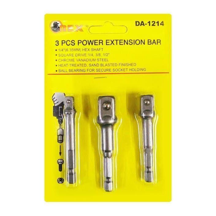 Orex DA-1214 Power Extension Bar Set (3 pcs.) - Goldpeak Tools PH Orex