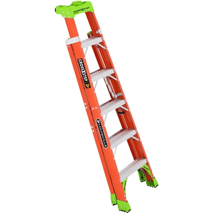 Louisville FXS1500 Fiberglass Single / A-Type Ladder "CROSS STEP" (300 lbs) - KHM Megatools Corp. Louisville FXS1500 Fiberglass Single / A-Type Ladder "CROSS STEP" (300 lbs) - KHM Megatools Corp.