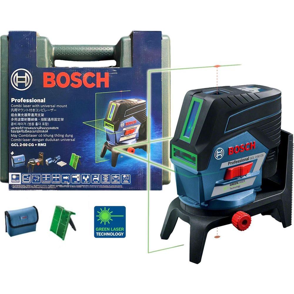 Bosch GCL 2-50 CG Cross Line Laser Level with Plumb Points (50 meters) | Bosch by KHM Megatools Corp.