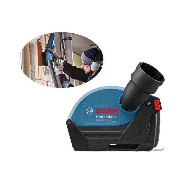 Bosch GDE 125 EA-T Dust Extractor Guard Attachment for Bosch 5" Grinder - KHM Megatools Corp. Bosch GDE 125 EA-T Dust Extractor Guard Attachment for Bosch 5" Grinder - KHM Megatools Corp.