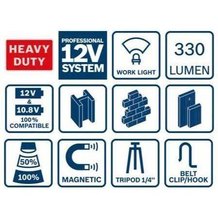 Bosch GLI 12V-330 Cordless Torch light - Goldpeak Tools PH Bosch Bosch GLI 12V-330 Cordless Torch light - Goldpeak Tools PH Bosch