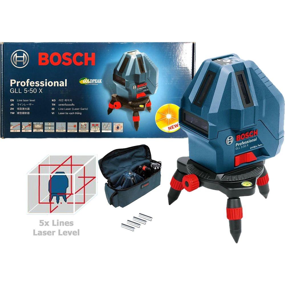 Bosch Professional GLL 3-15X Line Laser, IP54 15m Self Levelling (Accuracy:  ± 0.2 mm/m, Blue)