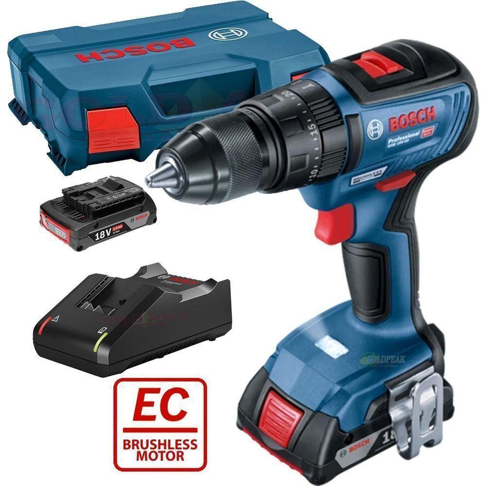 Bosch GSB 18V-50 Cordless Brushless Impact Drill - Driver (Set) - Goldpeak Tools PH Bosch Bosch GSB 18V-50 Cordless Brushless Impact Drill - Driver (Set) - Goldpeak Tools PH Bosch