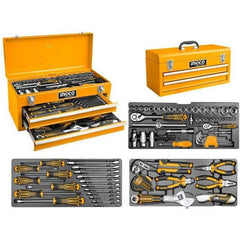 Ingco HTCS220971 Tool Chest Set / Metal Tool Box Set with 97pcs Hand Tools Set - KHM Megatools Corp.
