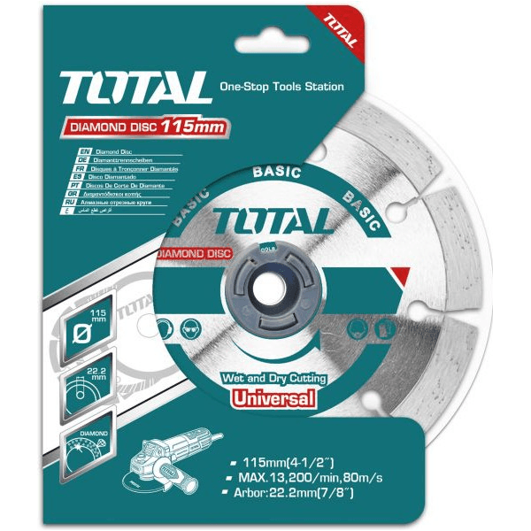Total TAC2131153 Diamond Cut Off Wheel Turbo 4-1/2" (115mm) | Total by KHM Megatools Corp.