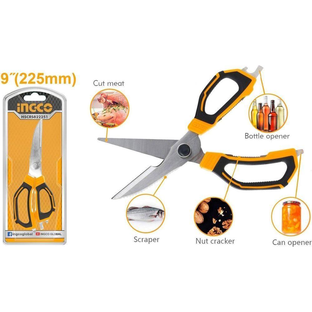 Ingco HSCRS822251 Kitchen Scissors 225mm (9") - KHM Megatools Corp. Ingco HSCRS822251 Kitchen Scissors 225mm (9") - KHM Megatools Corp.