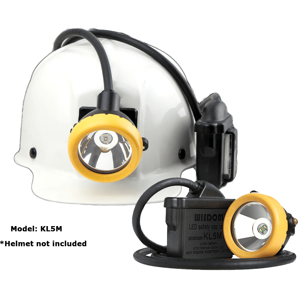 Wisdom KL5M Miner's LED Cap Corded Mining Lamp / Head Light (with NWB 20-A Charger) - KHM Megatools Corp. Wisdom KL5M Miner's LED Cap Corded Mining Lamp / Head Light (with NWB 20-A Charger) - KHM Megatools Corp.