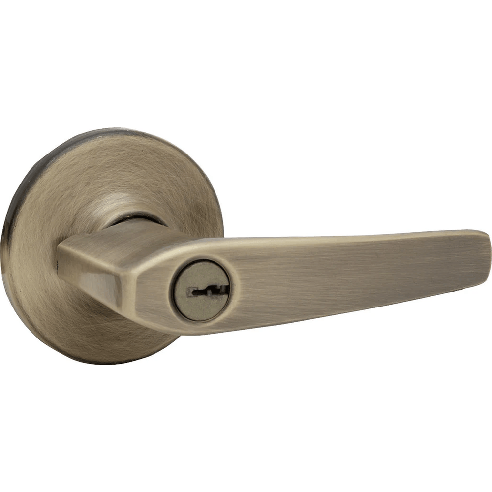 Kwikset 405DL 5 Antique Brass Delta Entry Lever - KHM Megatools Corp. Kwikset 405DL 5 Antique Brass Delta Entry Lever - KHM Megatools Corp.