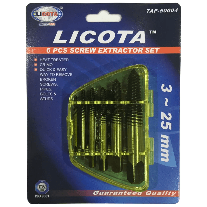 Licota TAP-50004 6pcs Screw Extractor Set | Licota by KHM Megatools Corp. Licota TAP-50004 6pcs Screw Extractor Set | Licota by KHM Megatools Corp.