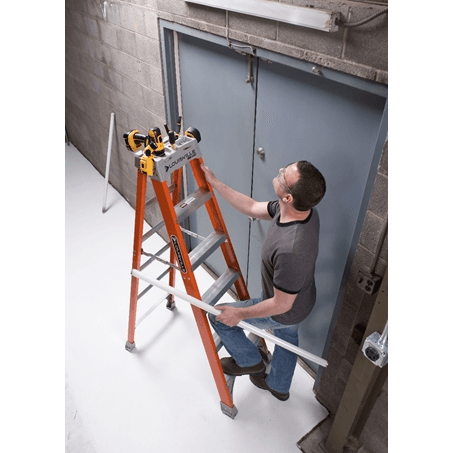 Louisville FS1500 Fiberglass Step Ladder / A-Type Ladder (300 lbs - Orange) - KHM Megatools Corp. Louisville FS1500 Fiberglass Step Ladder / A-Type Ladder (300 lbs - Orange) - KHM Megatools Corp.