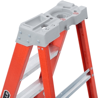 Louisville FS1500 Fiberglass Step Ladder / A-Type Ladder (300 lbs - Orange) - KHM Megatools Corp.