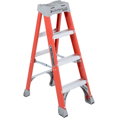 Louisville FS1500 Fiberglass Step Ladder / A-Type Ladder (300 lbs - Orange) - KHM Megatools Corp. Louisville FS1500 Fiberglass Step Ladder / A-Type Ladder (300 lbs - Orange) - KHM Megatools Corp.