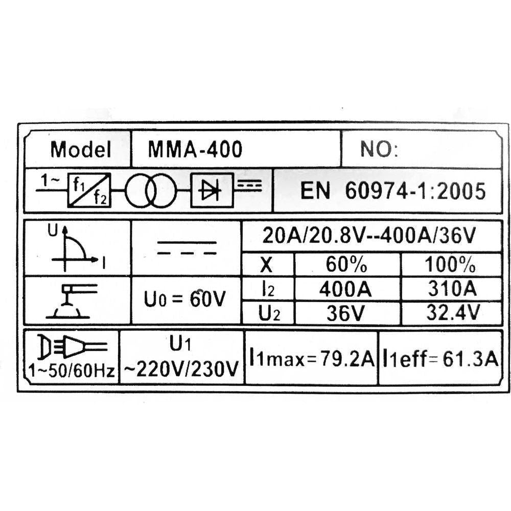 Mailtank MMA 400 DC Inverter Welding Machine with Carrying Case - Goldpeak Tools PH Mailtank Mailtank MMA 400 DC Inverter Welding Machine with Carrying Case - Goldpeak Tools PH Mailtank