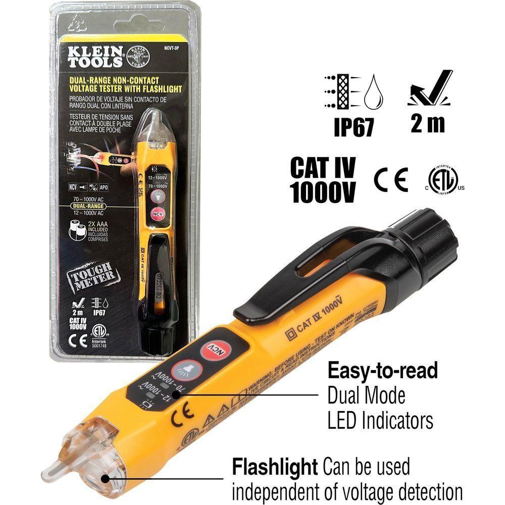 Klein NCVT-3P Non-Contact Voltage Tester with Flashlight - KHM Megatools Corp. Klein NCVT-3P Non-Contact Voltage Tester with Flashlight - KHM Megatools Corp.