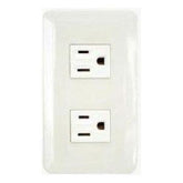 Omni P2-EG-PK 2pc Convenience Outlet with Ground in Plate (Flush Type) | Omni by KHM Megatools Corp.