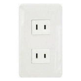 Omni P2-ER-PK 2pc Regular Outlet in Plate (Flush Type) | Omni by KHM Megatools Corp.