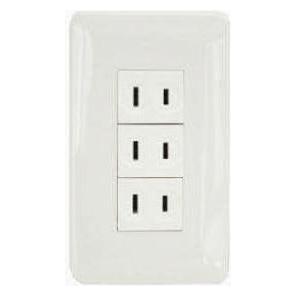Omni P3-ER-PK 3pc Regular Outlet in Plate (Flush Type) | Omni by KHM Megatools Corp.
