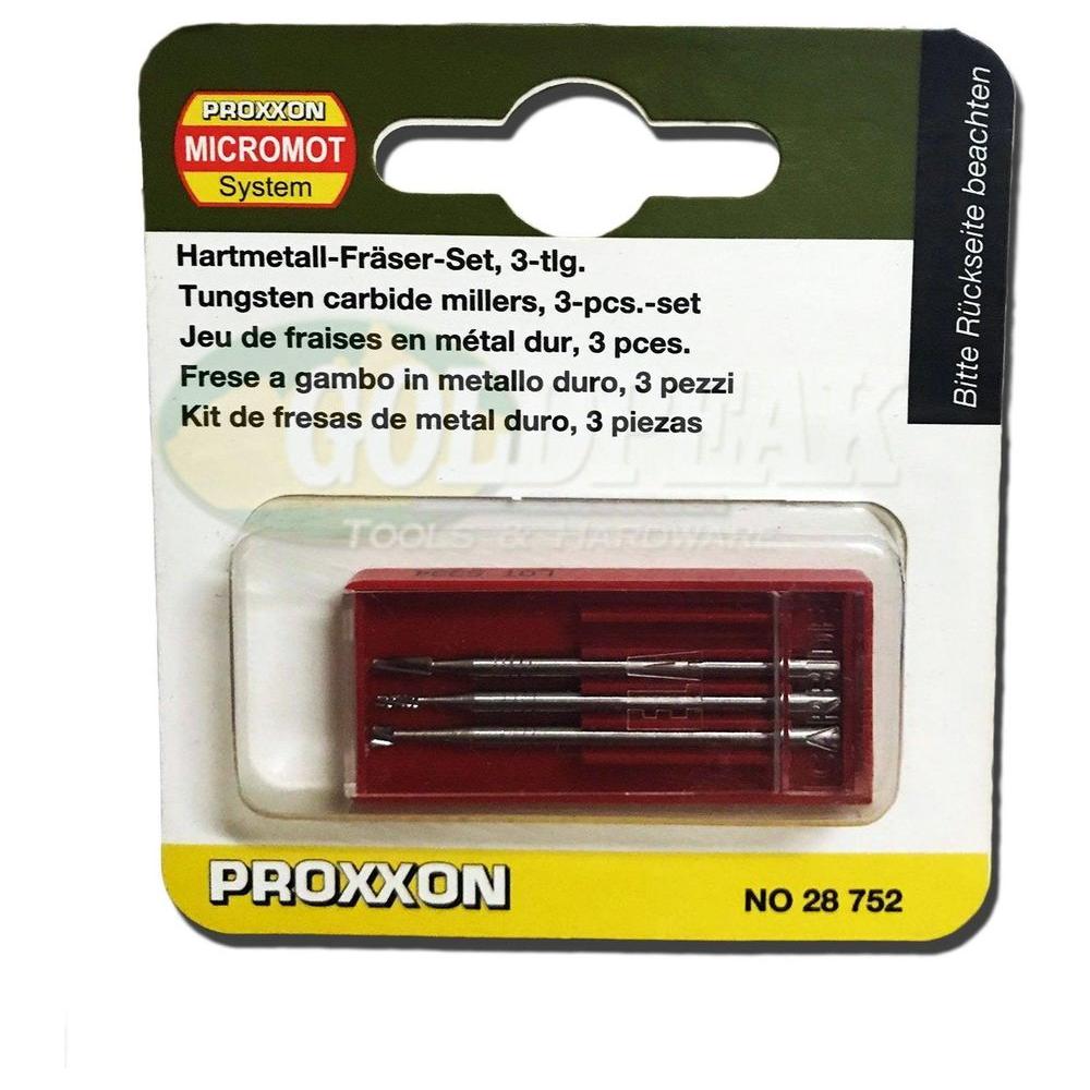 Proxxon 28-752 Tungsten Carbide Miller (3 pcs) - Goldpeak Tools PH Proxxon