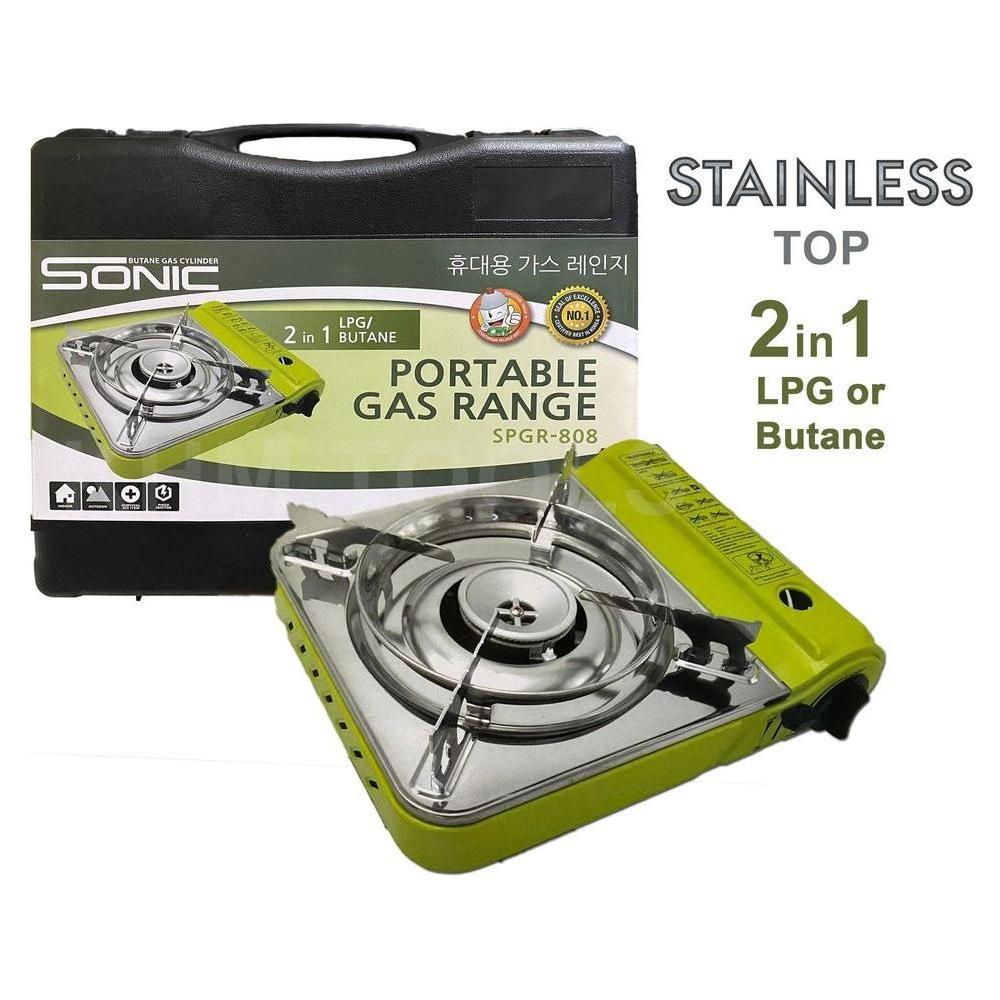 Sonic SPGR-808 2in1 Stainless Portable Gas Range (Butane/LPG) - KHM Megatools Corp. Sonic SPGR-808 2in1 Stainless Portable Gas Range (Butane/LPG) - KHM Megatools Corp.