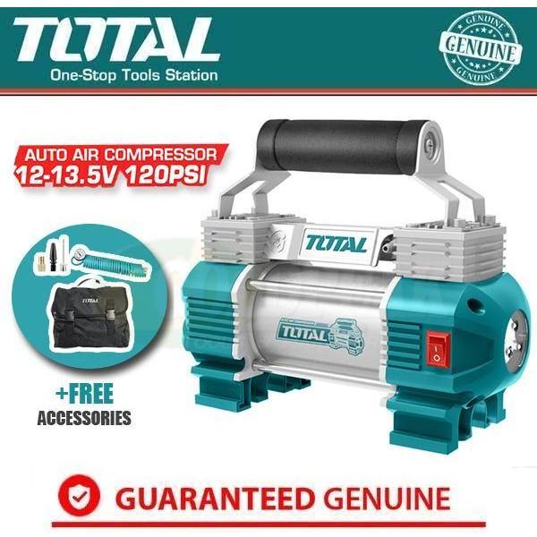 Total TTAC2506 12V Auto Air Compressor with Light - Goldpeak Tools PH Total