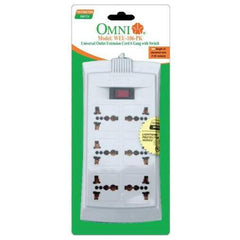 Omni WEU-106 Universal Outlet Extension Cord 6 Gang with Switch | Omni by KHM Megatools Corp.