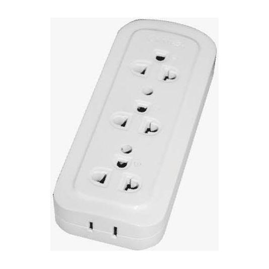Omni WSG-003 Surface Convenience Outlet with Ground 3-Gang 10A 