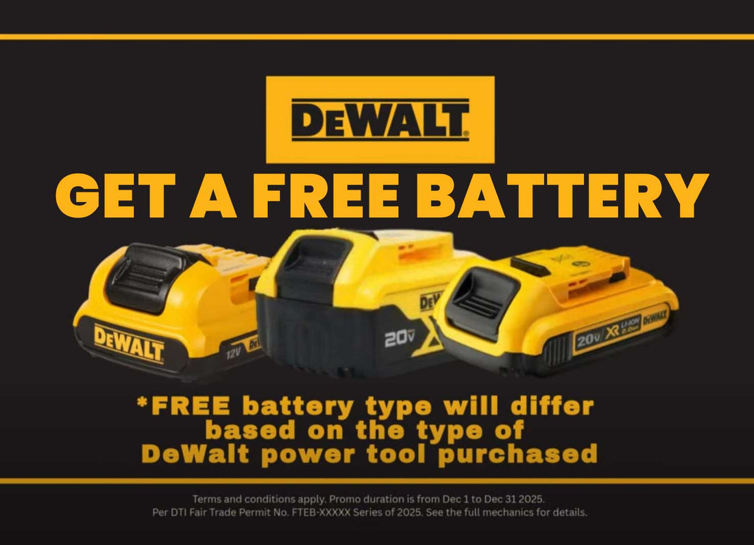Dewalt Free Battery for Bare Tool December Promotion