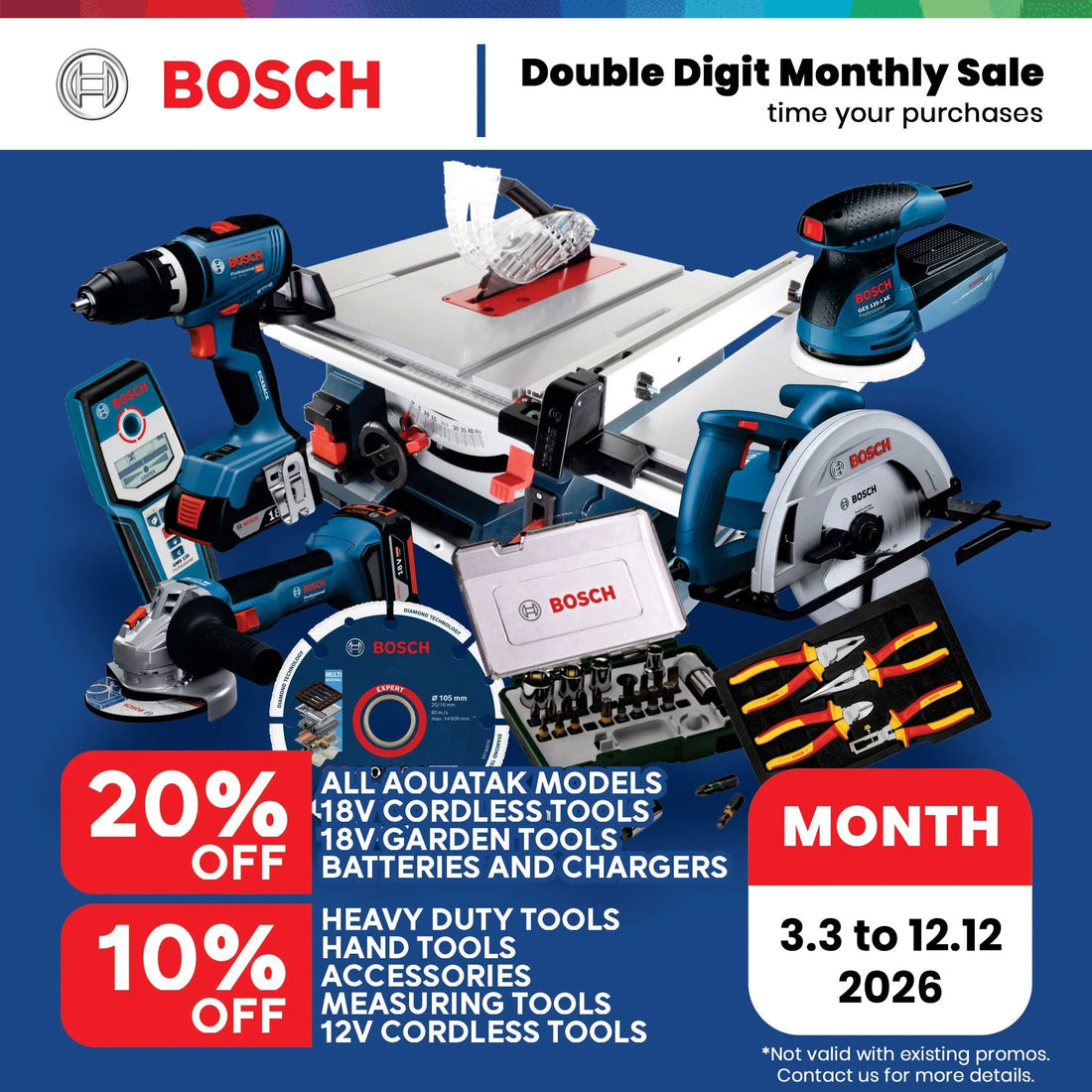 Bosch Double Digit Flash Sale 2026 – Up to 20% OFF Selected Tools