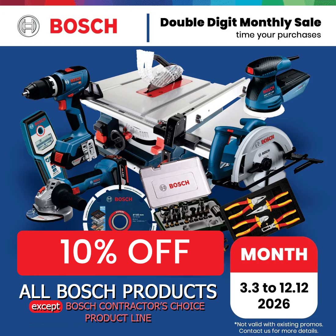 Bosch Double Digit Flash Sale 2026 – Up to 10% OFF Selected Tools