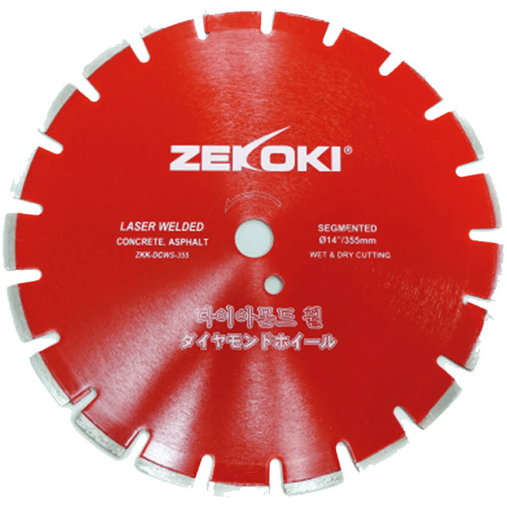 Zekoki ZKK-DCWS-355 Diamond Cut off Wheel 14" Laser Welded - KHM Megatools Corp.