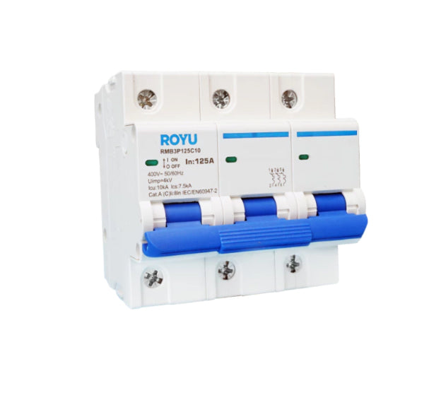 Royu 10kA (3P 4.5 Modules) Miniature Circuit Breakers (Din Rail Type)