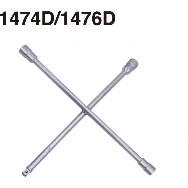 Hans 1474D 4-Way Lug Cross Wrench 16" (17-19-21mm x1/2"Drive) - KHM Megatools Corp. Main image