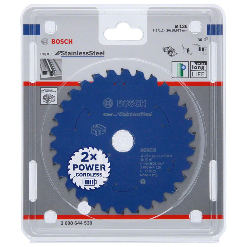 Bosch Expert Circular Saw Blade for Stainless 136mm x 30T  (2608644530)