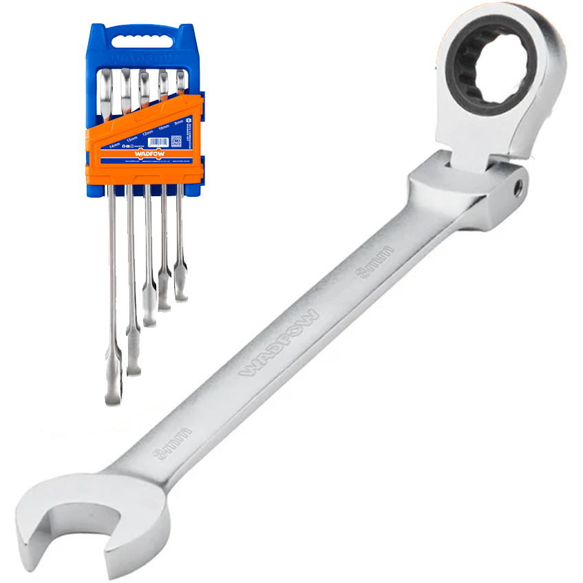 Wadfow WSP5205 Flexible Rachet Spanner Set 5Pcs 8-14mm | Wadfow by KHM Megatools Corp.