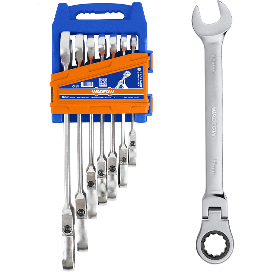 Wadfow WSP5207 Flexible Rachet Spanner 8-19MM 7Pcs | Wadfow by KHM Megatools Corp. Main image