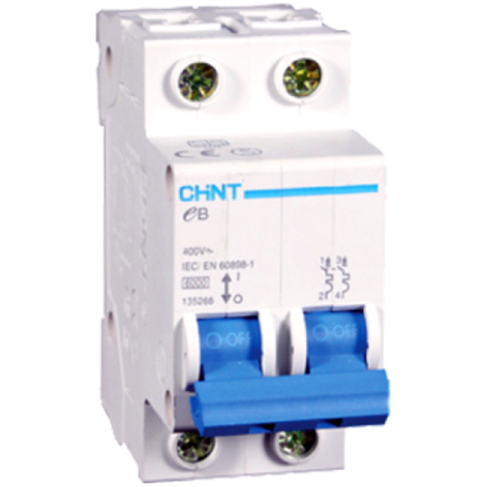 Chint EBG 2 Pole 6KA 400VAC Miniature Circuit Breaker (2 Modules) | Chint by KHM Megatools Corp.
