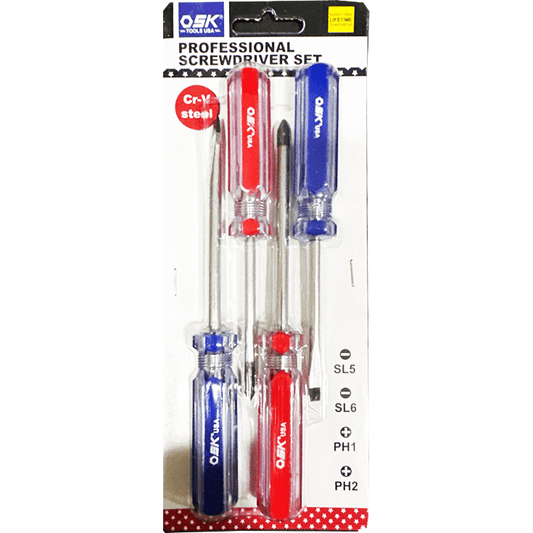 OSK 107-4KIT 4pcs Screwdriver Set 3" & 4" - KHM Megatools Corp.