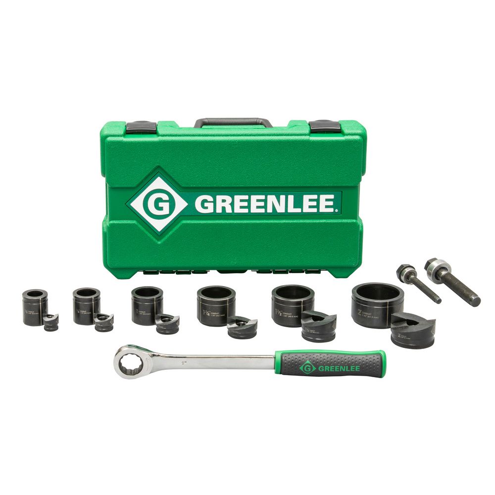 Greenlee 7238SB Manual Knock Out Punch / Puncher Kit with Ratchet 1/2" - 2"