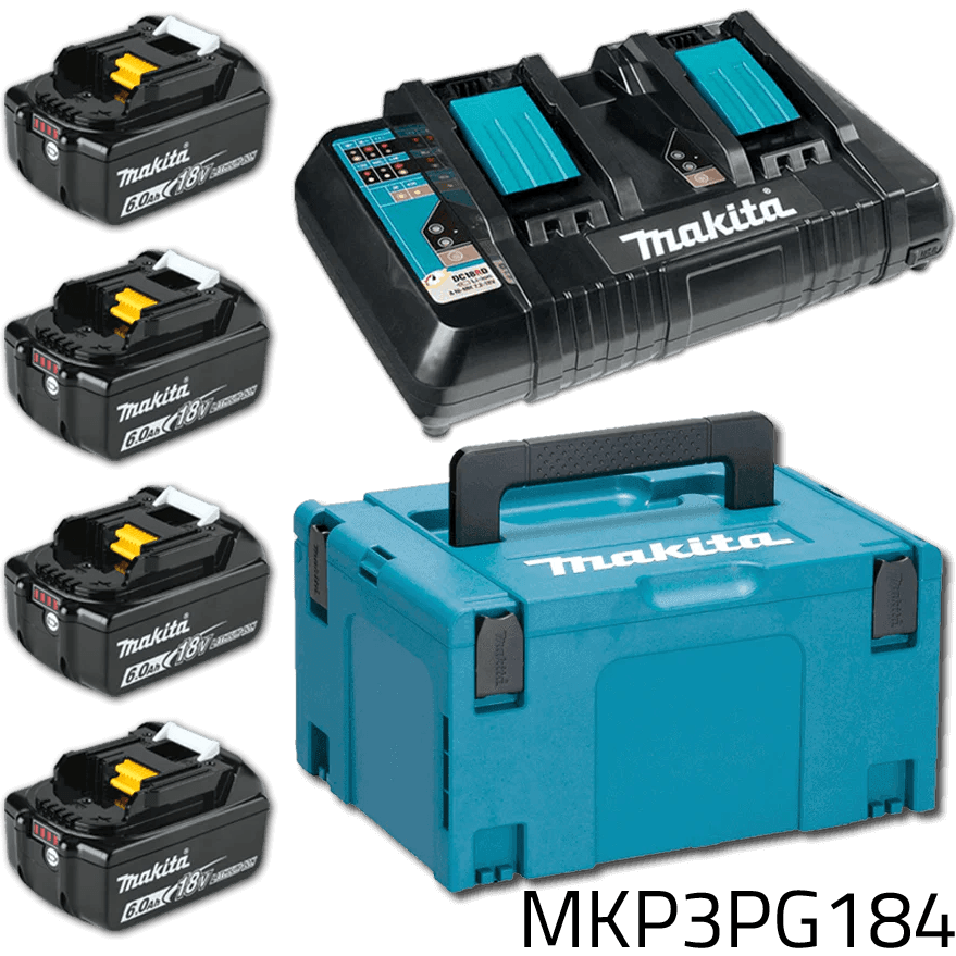 Makita MKP3PG184 18V LXT Power Source Kit / Battery & Charger Set (6.0Ah) - KHM Megatools Corp.