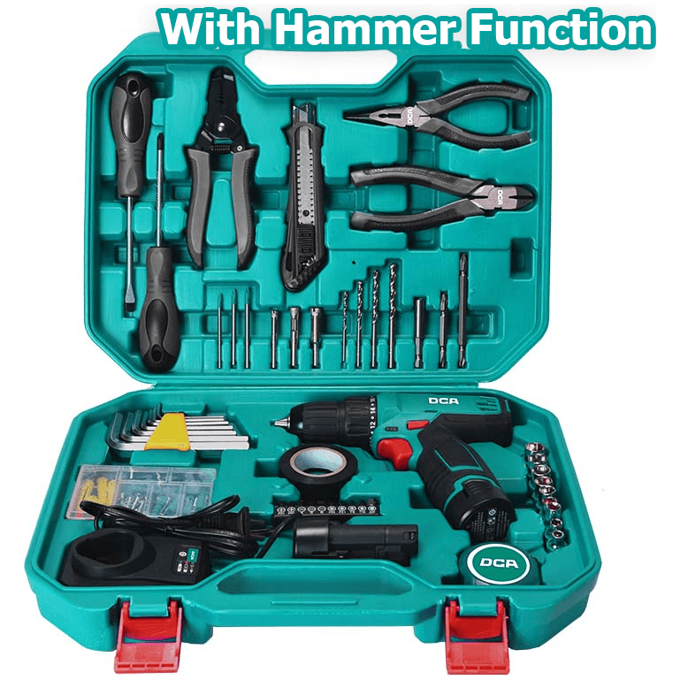 DCA ADJZ1202i-TS 12V Cordless Hammer Drill 10mm [Kit] - KHM Megatools Corp. Main image