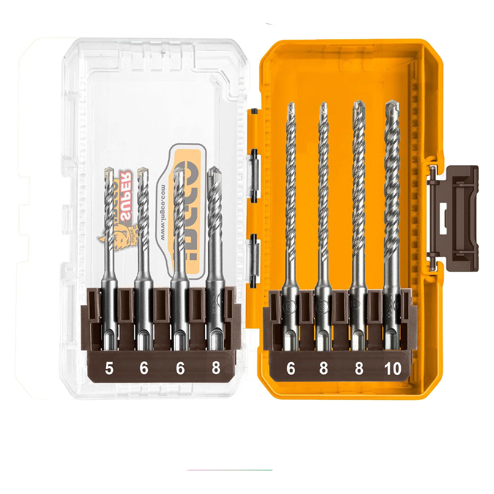Ingco AKDL11806 SDS-Plus Hammer Drill Bit Set 8PCS | Ingco by KHM Megatools Corp.
