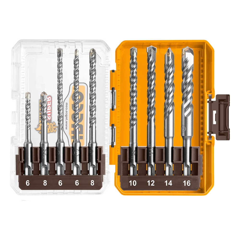 Ingco AKDL30906 SDS-Plus Hammer Drill Bit Set 9Pcs | Ingco by KHM Megatools Corp.